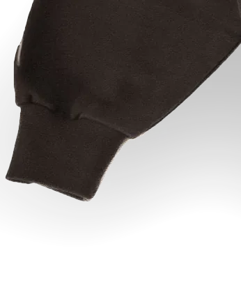 Nahaufnahme eines Ärmelbündchens von Work 01 in Ash Grey (Grau): Der weite Ärmel läuft in ein tiefes Rippenbündchen.
